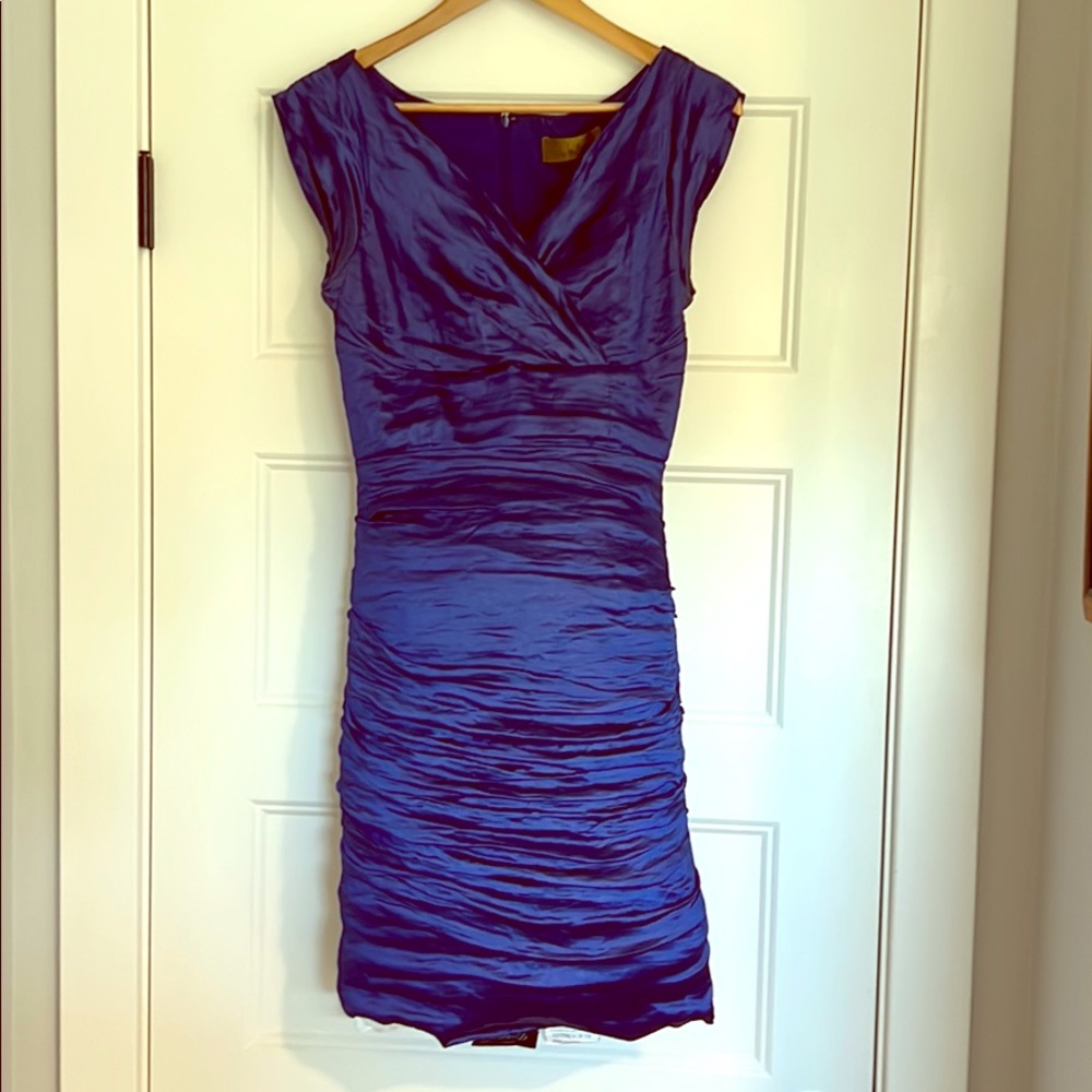 Gorgeous ruched cocktail dress by Nicole Miller